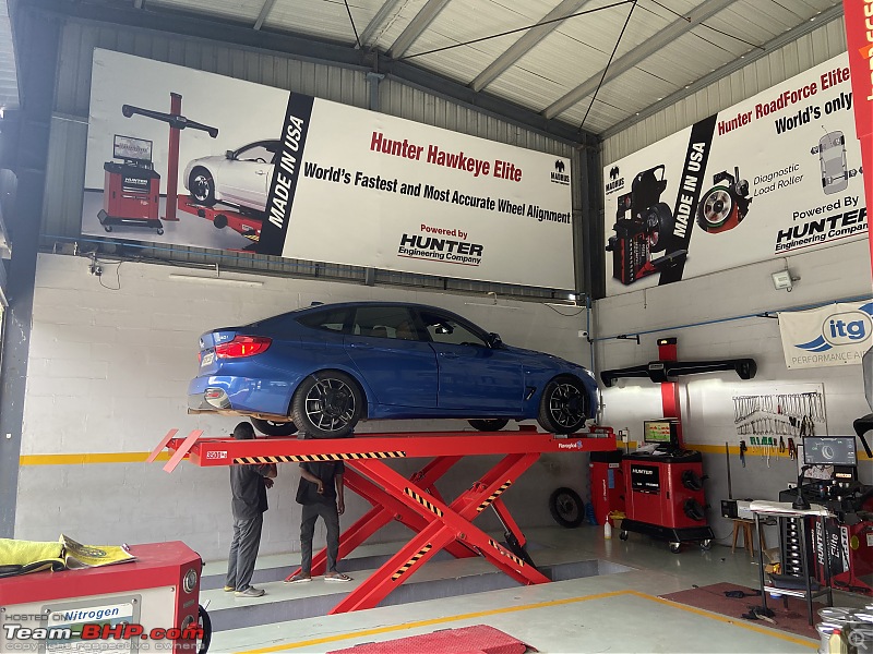 A GT joins a GT - Estoril Blue BMW 330i GT M-Sport comes home - EDIT: 100,000 kilometers up-alignment.jpg