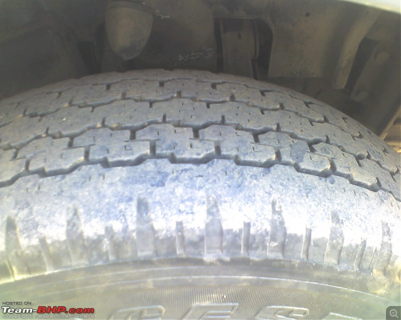 January 2007 Tata Safari 3.0 DiCOR EX 4x4 Running Report-frhs-tyre.jpg