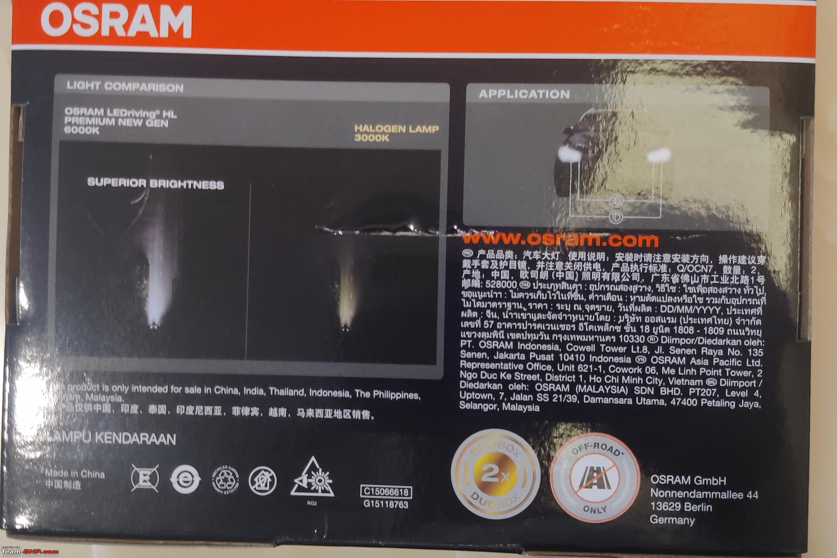 Osram H7 Led Headlight Bulb, 50w, 4200k/6000k, Pair at Rs 6990/piece, Car  LED Headlight Bulb in Delhi