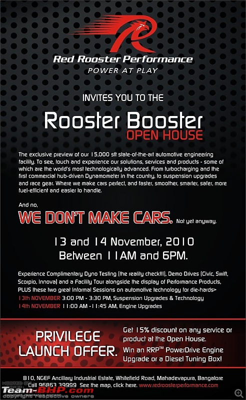 Open House at *Red Rooster (Bangalore)*. Free dyno run, demo drives and facility tour-redrooster.jpg