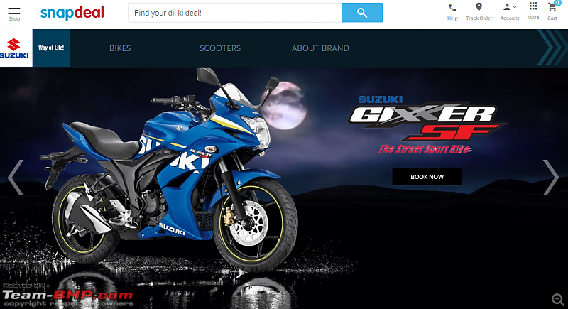 Suzuki motorcycles can now be booked on Snapdeal-1.png