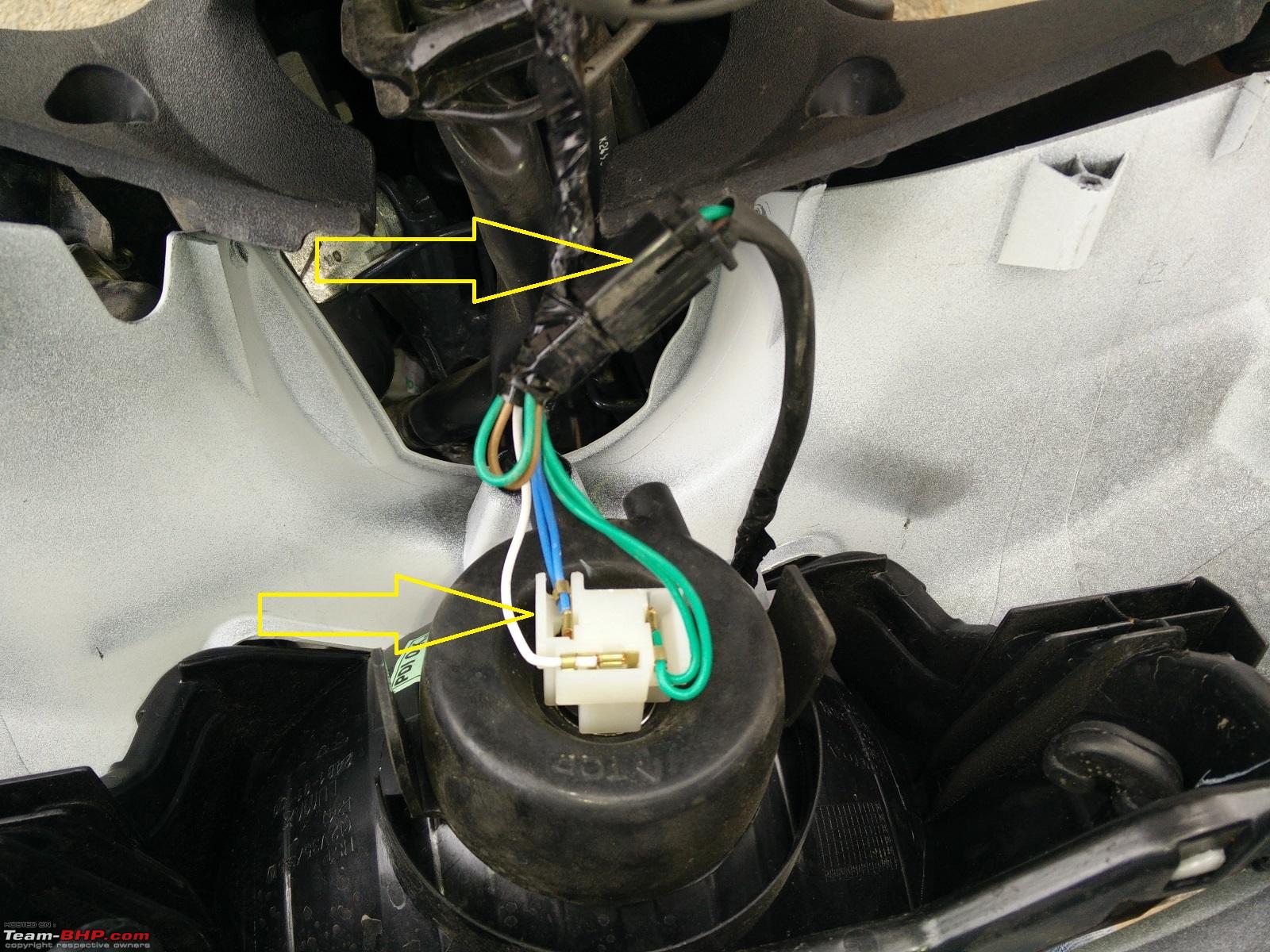 Honda Activa DIY: Headlight upgrade and LEDs for indicators + tail lamps -  Team-BHP Free Wiring Diagrams Team-BHP
