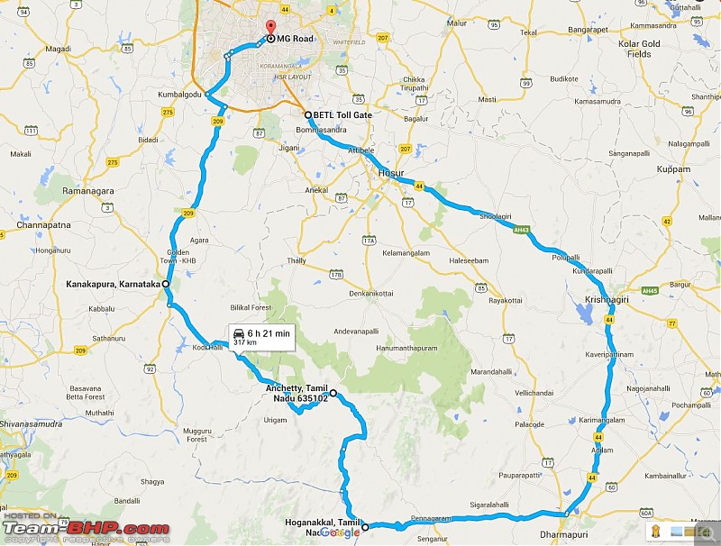 Bangalore - Sunday Morning Short Rides-routemap.jpg