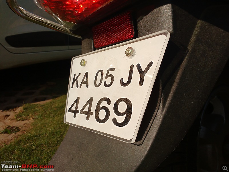 My Milky Bar: Suzuki Access 125 Special Edition. 52 months and 18,000 kms completed!-rear-number-plate.jpg