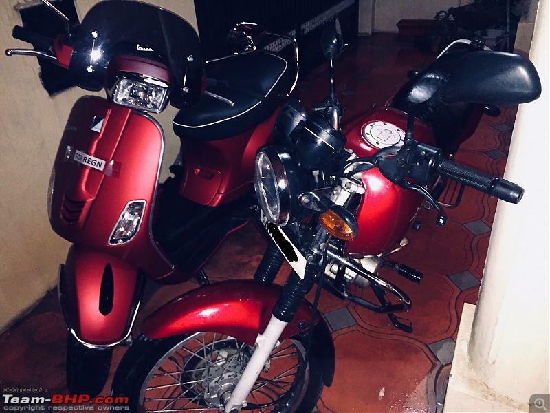 Another Italian joins the stable - Our Matt Red Vespa 150-pulsar-aint-she-looker.jpg