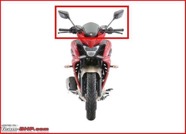 Yamaha Fazer 25 spotted testing. EDIT: Launched at Rs. 1.29 lakhs-mirrors.jpg
