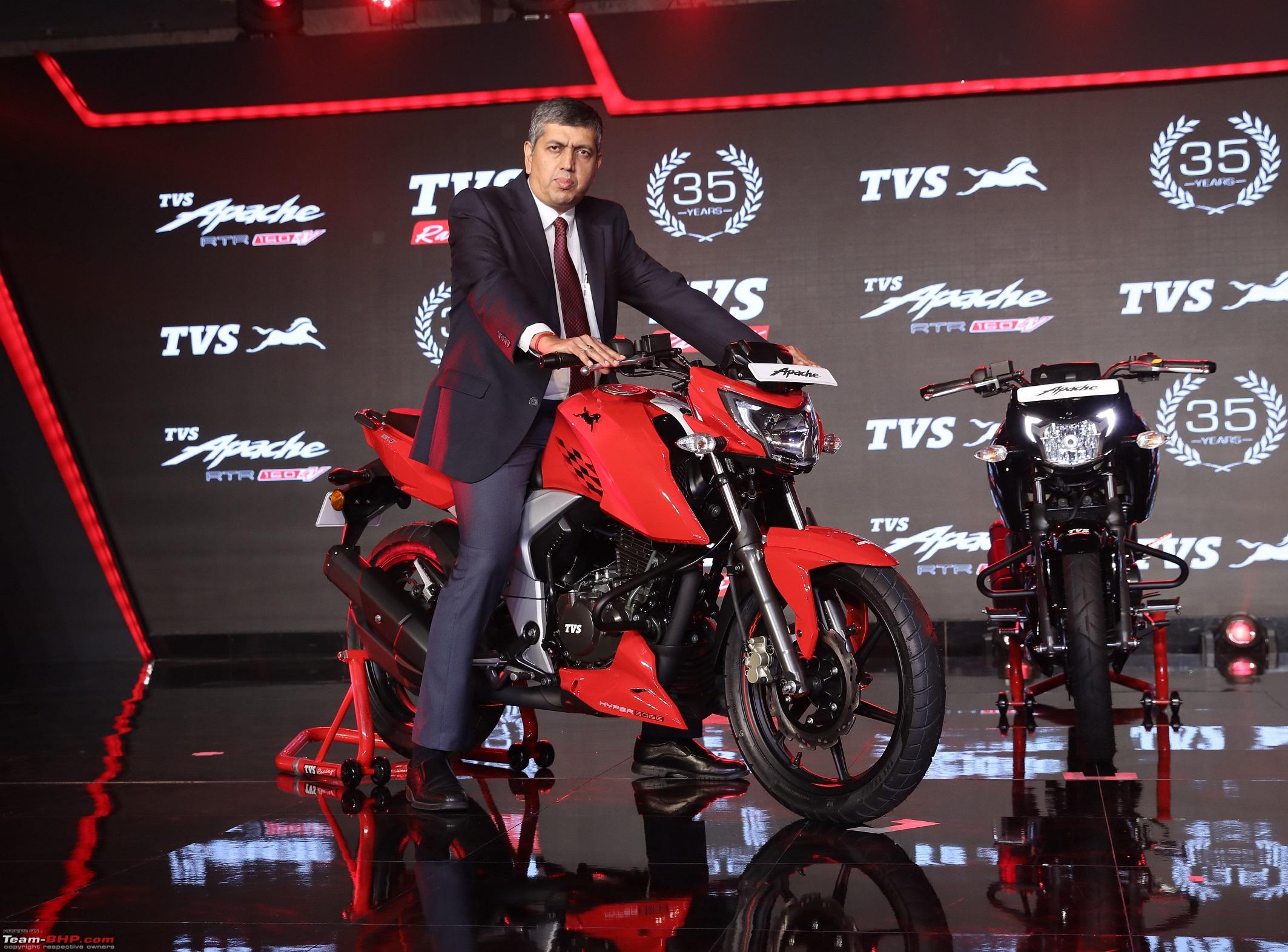 18 Tvs Apache Rtr 160 4v Launched At Rs 81 490 Team Bhp