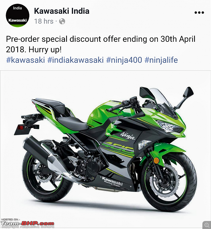 The Kawasaki Ninja 400. EDIT: Launched at Rs. 4.69 lakhs-screenshot_20180428104238.png