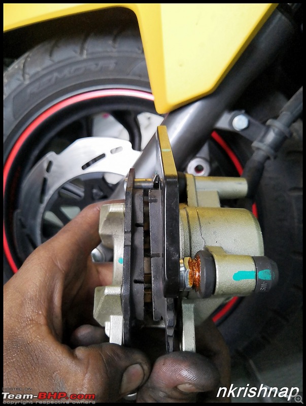 TVS Ntorq 125 - Ownership Review-caliper-pin-greased.jpg