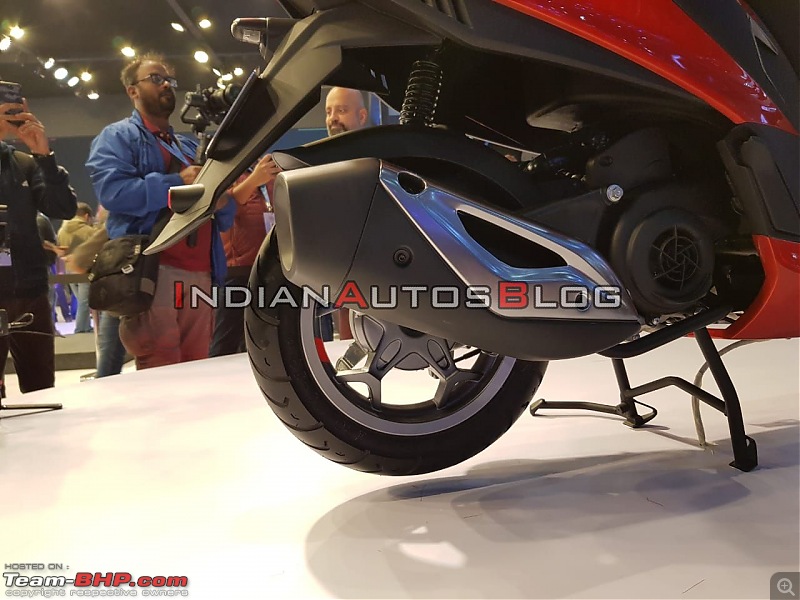 Piaggio unveils Aprilia SXR 160 & SXR 125 at Auto Expo 2020-apriliasrx160autoexpo2020exhaustd8ec.jpg