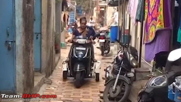 Workers fit scooter engine to a cart & reach home 1200 km away!-speciallyabledmumrideshondaactiva715890085211589018836.jpg