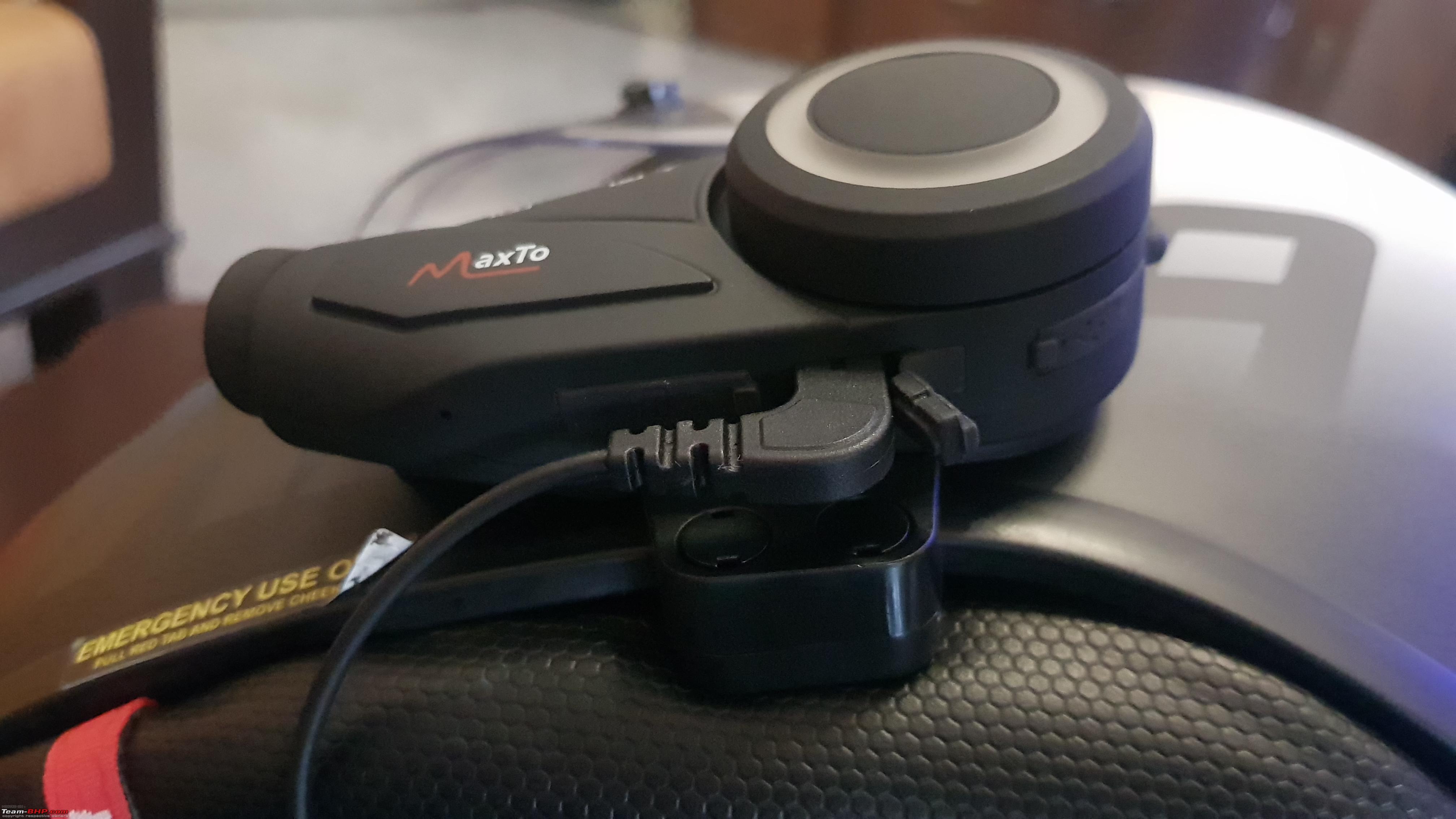 Maxto M3 Review Bluetooth headset DVR for helmets Team-BHP