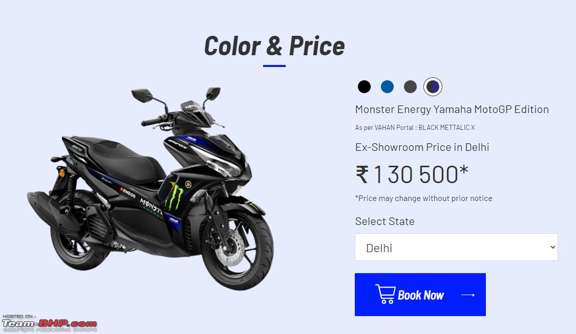 Blue Yamaha Aerox 155, 1350mm at Rs 144000/piece in Mumbai