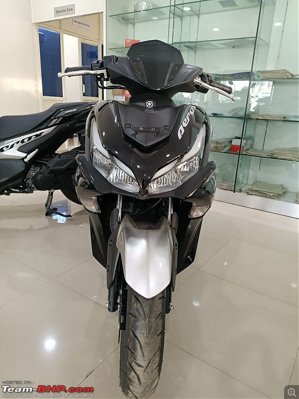 Yamaha Aerox 155 Scooter. Edit: Launched at 1.29 lakhs-53bc27fd06fc47ab8f982f401ee4feaa.jpeg