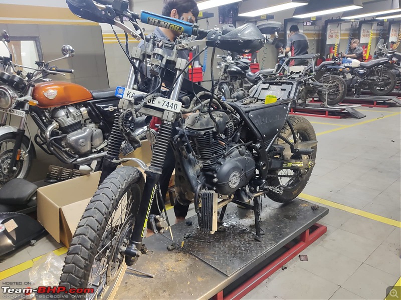 Chassis snaps on a Royal Enfield Himalayan | EDIT: RE to replace chassis & damaged parts for free-work.jpg