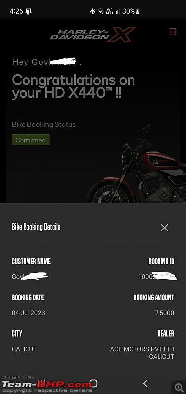 Harley Davidson X440 : A nightmare booking experience-booking.png
