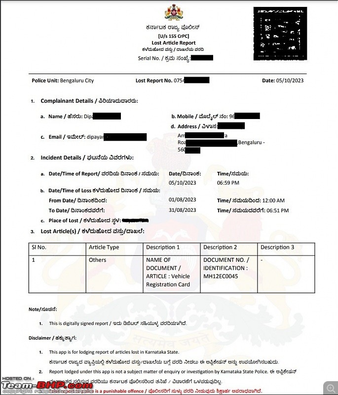 I scrapped my motorcycle in Bangalore | Procedure & documentation explained-ksplostreport2.jpg