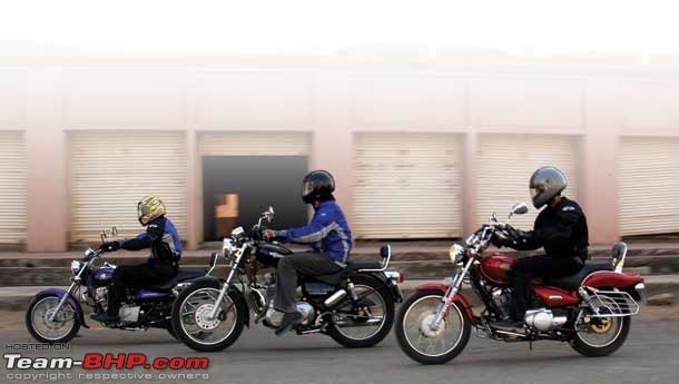 RE Classic Chrome 500 (12,500kms Done):The "Maroon Marauder" THUMP's home!!-3-bikes-road.jpg