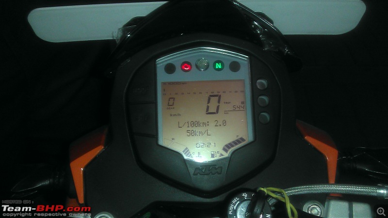 The Duke Finally arrives! (KTM Duke 200)-mileage.jpg