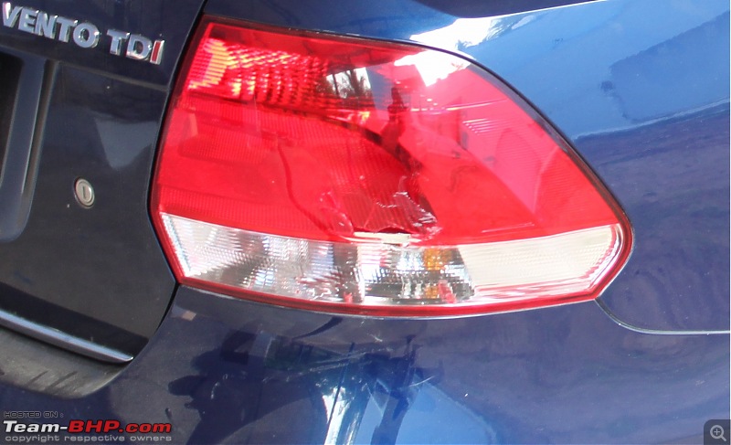 Volkswagen Vento : Test Drive & Review-broken_tail_lamp.jpg