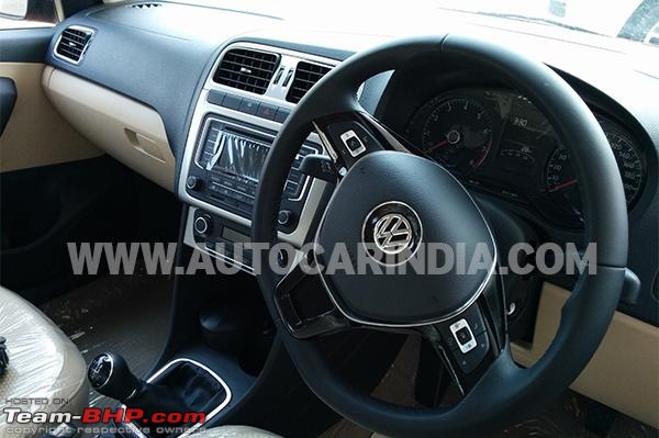 Volkswagen Polo : Test Drive & Review-spied2014vwpolofaceliftindiainterior.jpg