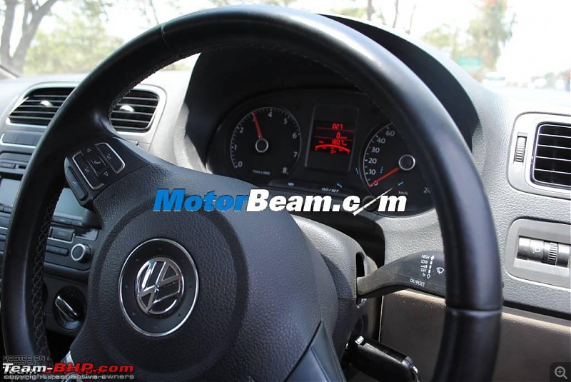 Volkswagen Vento : Test Drive & Review-2012volkswagenpoloindiasteering.jpg