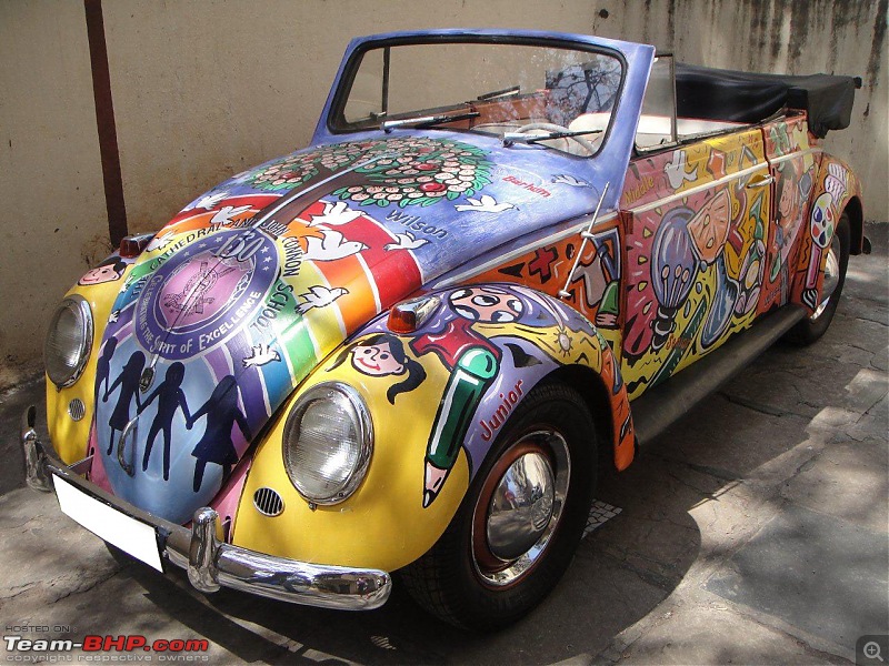 Pics: A 1957 Volkswagen Beetle Cabriorlet.. Painted by kids-bug-23.jpg