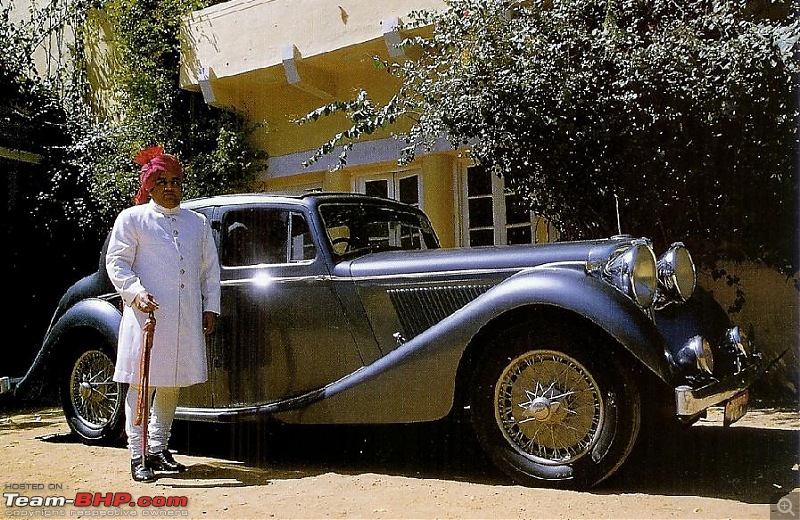 How rich were the Maharajas before Independence! Cars of the Maharajas-maharaja-kishengarh-his-jaguar-sumio-uchiyama-maharaja-book.jpg