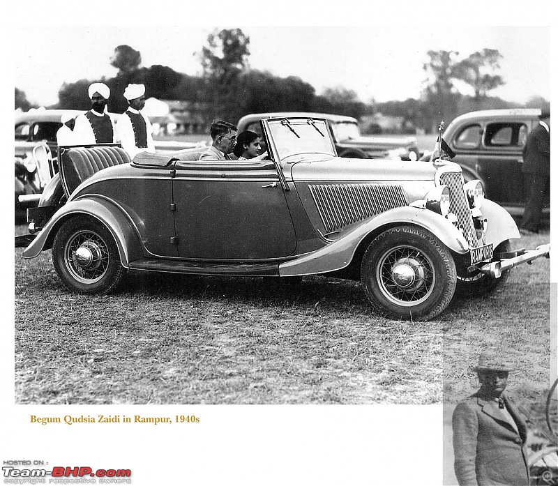How rich were the Maharajas before Independence! Cars of the Maharajas-rampur18-ford-v8-convertible-qudsia-zaidi-begum.jpg