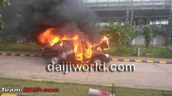 Accidents : Vehicles catching Fire in India-parking_1030149.jpg