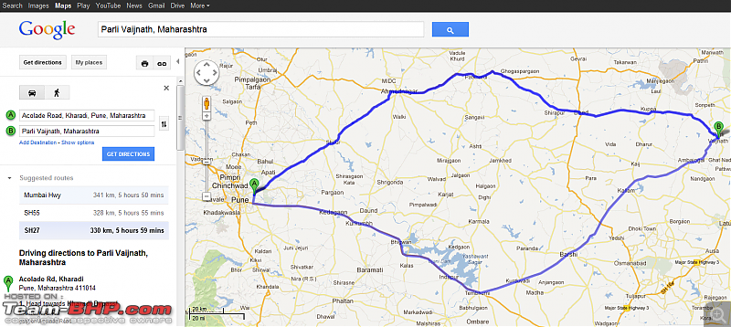 12 Jyotirlingas - Route Info-pune-parli.png
