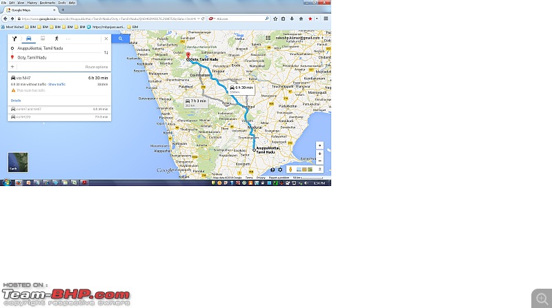 Madurai - Mysore - Ooty - Madurai : Route Queries-route-map.jpg