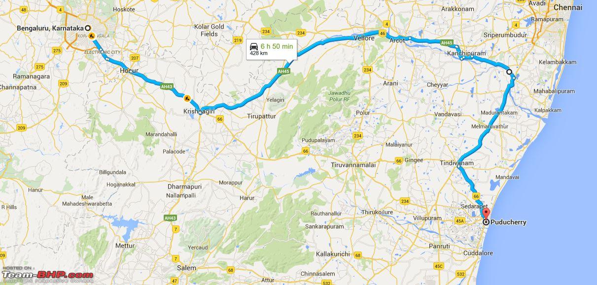 1420558d1443420661 Bangalore Pondicherry Route Queries Capture 