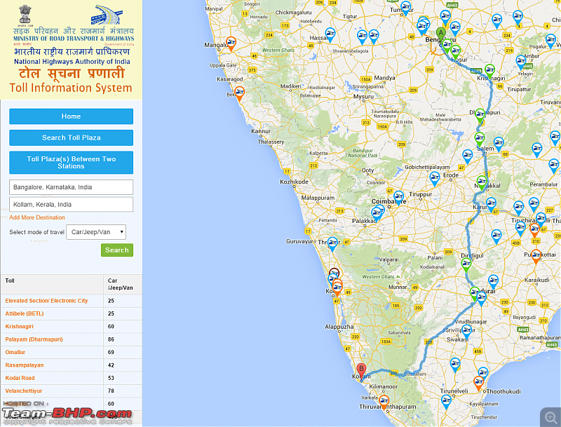 Trivandrum to Bangalore : Route Queries-toll-rate.png