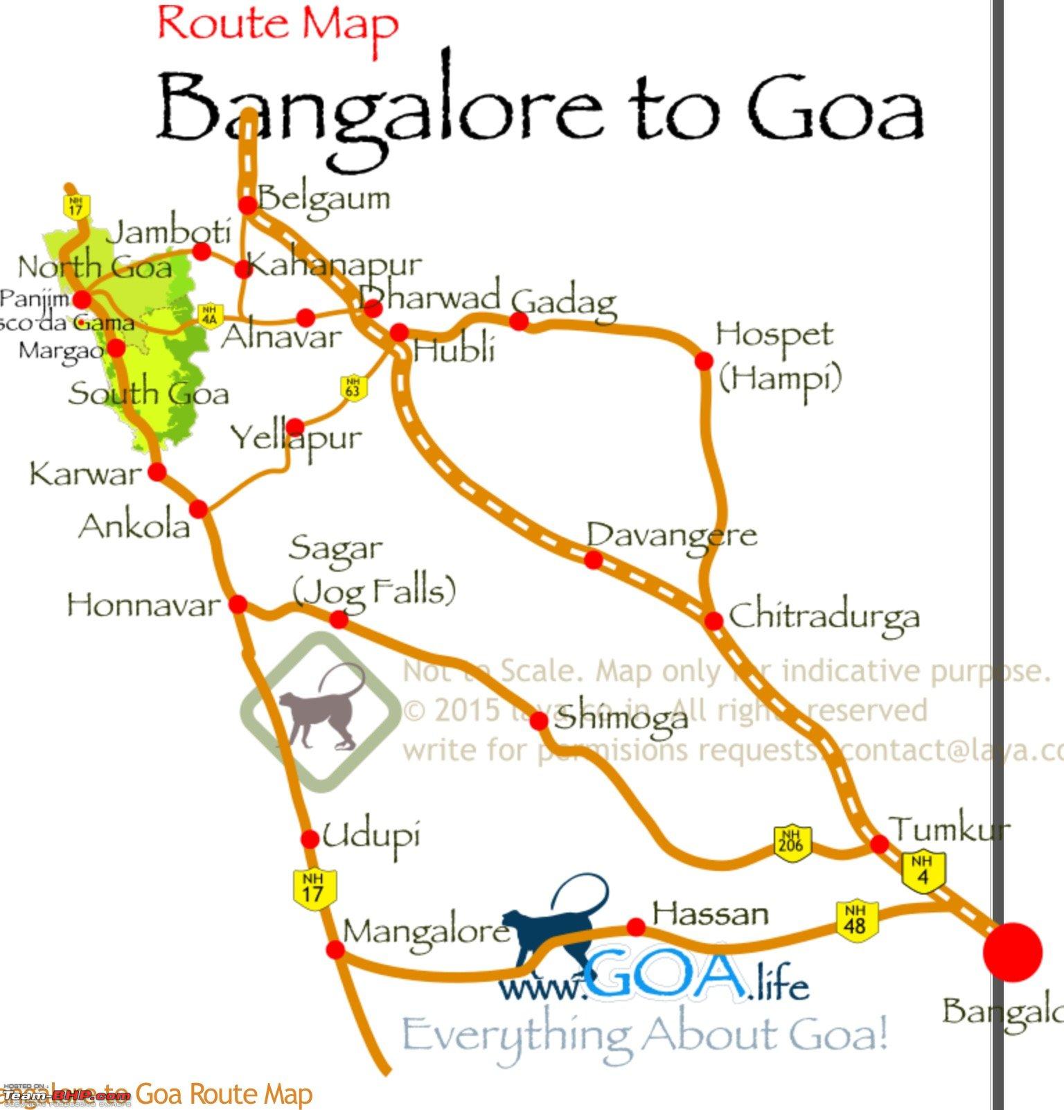 bangalore to goa map Bangalore Goa Route Queries Page 248 Team Bhp bangalore to goa map