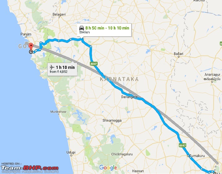 Bangalore - Goa : Route Queries-route.jpg