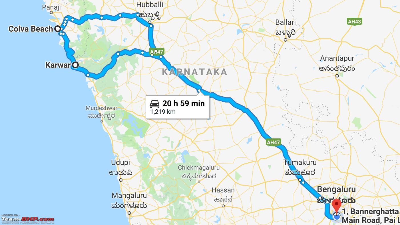 bangalore to goa map Bangalore Goa Route Queries Page 275 Team Bhp bangalore to goa map