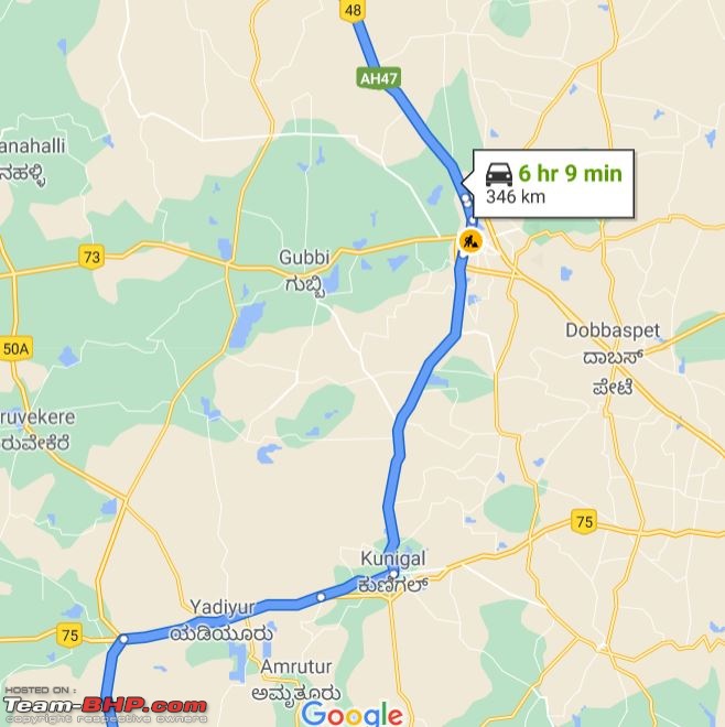 Route from Mysore to Davanagere-kunigal-bypass.jpg