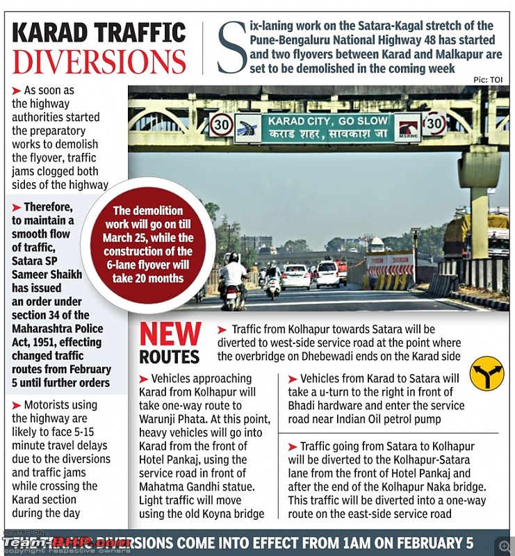 Bangalore - Pune - Mumbai : Route updates & Eateries-karad-traffic-diversions.jpg