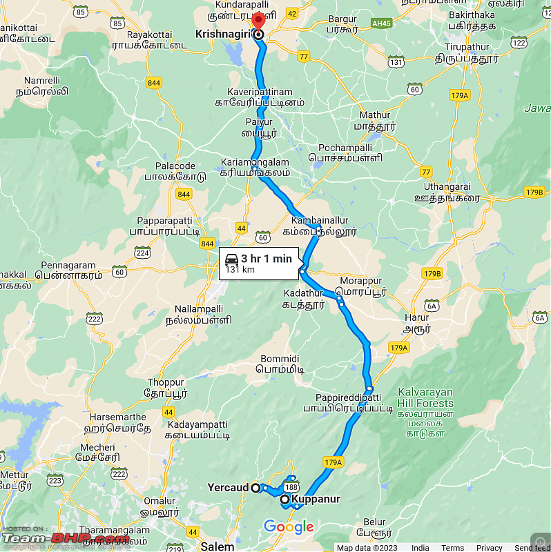 Bangalore - Yercaud Queries. EDIT: Avoid the Danishpet route!-map1.png