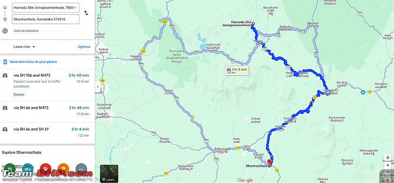 Bangalore to Dharmastala / Kukke / Sringeri / Horanadu : Route Queries-hornadu_dharmasthala.png