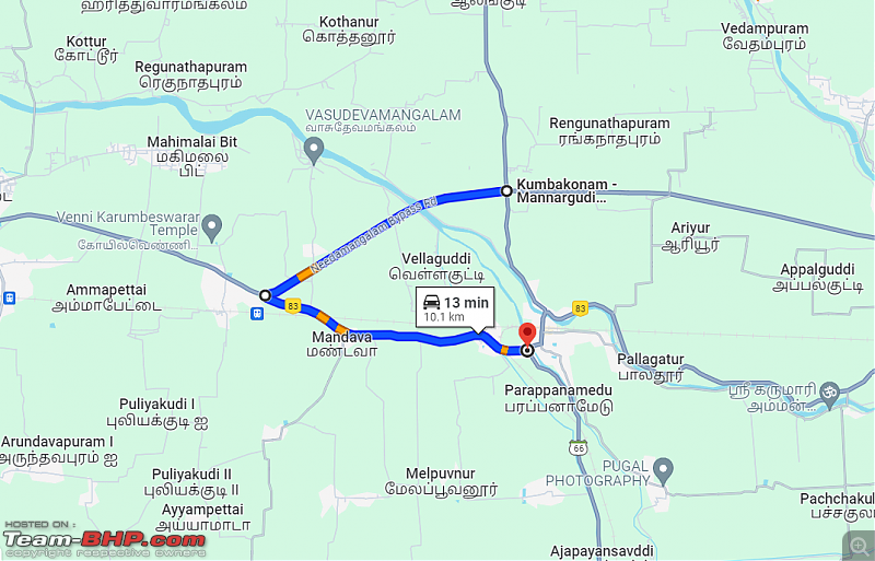 Chennai - Kumbakonam : Route Queries-nidamangalam.png