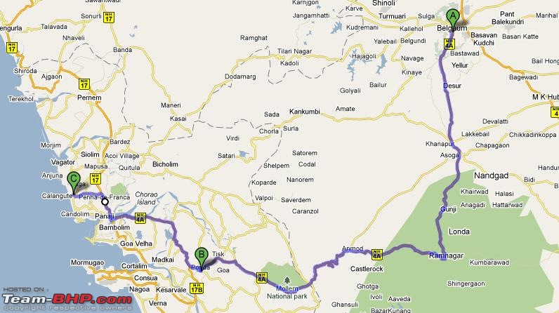 Bangalore - Goa : Route Queries-map.jpg