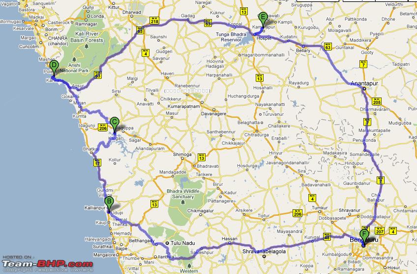 Bangalore To Gokarna Via Shimoga Route Map - Arlena Nataline