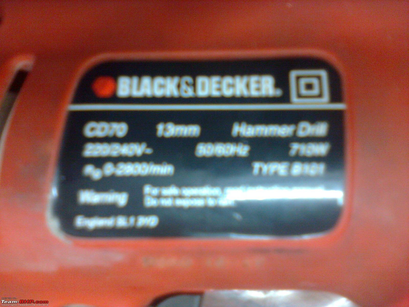 Review : Black & Decker CD70 12mm Hammer Drill - Team-BHP