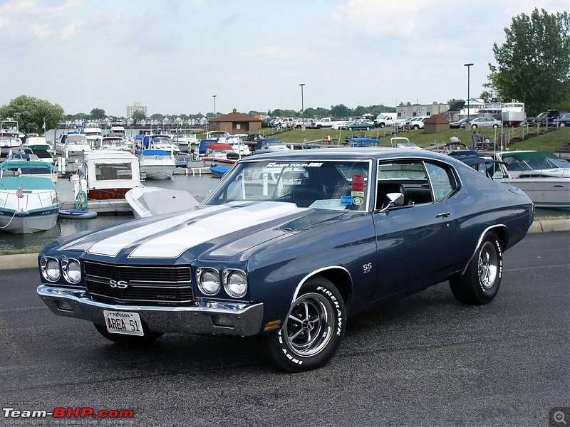 The Seven Wonders of the Automobile World-1970chevelless454blue.jpg