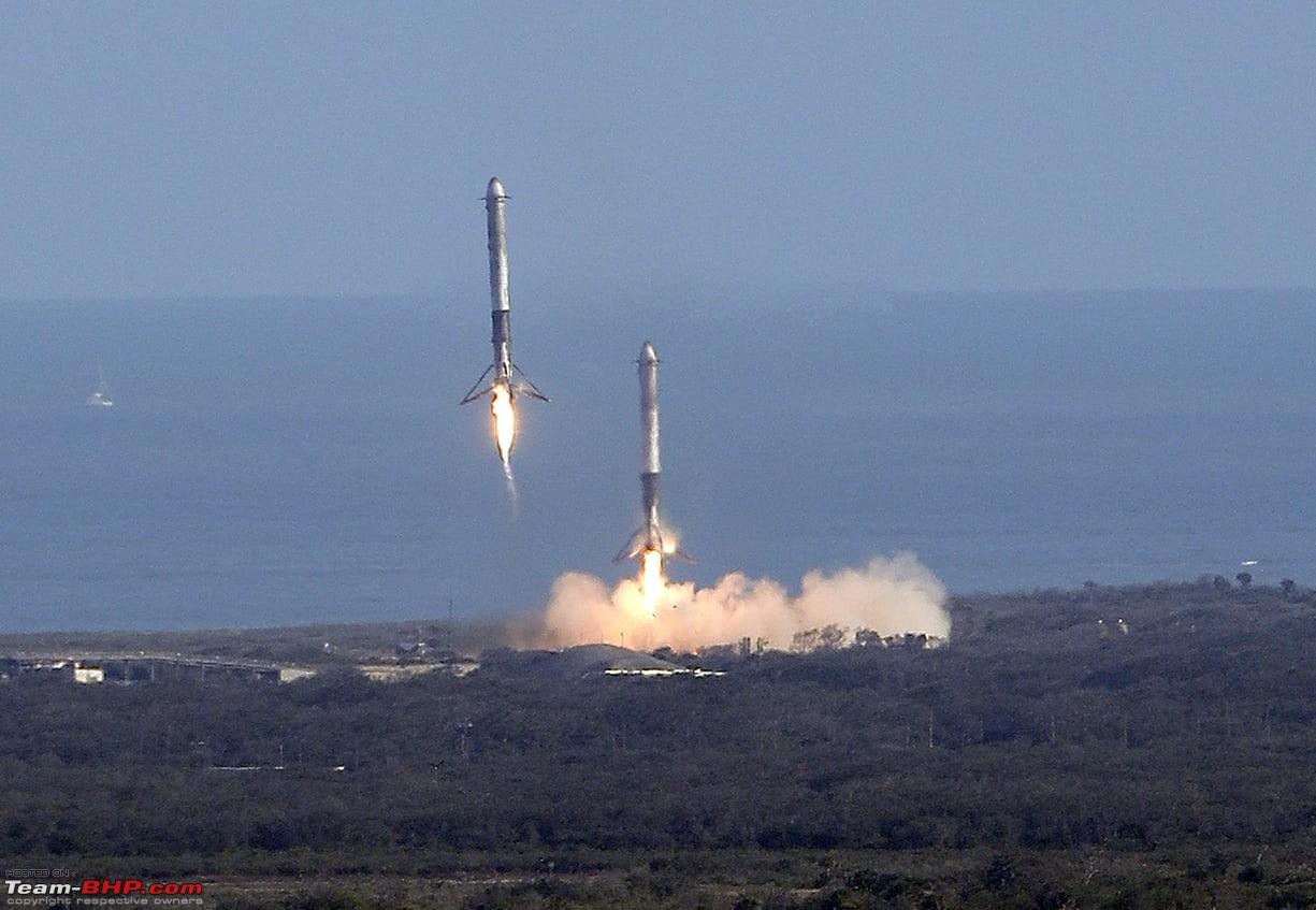 SpaceX launches Falcon Heavy Rocket with a car! - Team-BHP1225 x 847