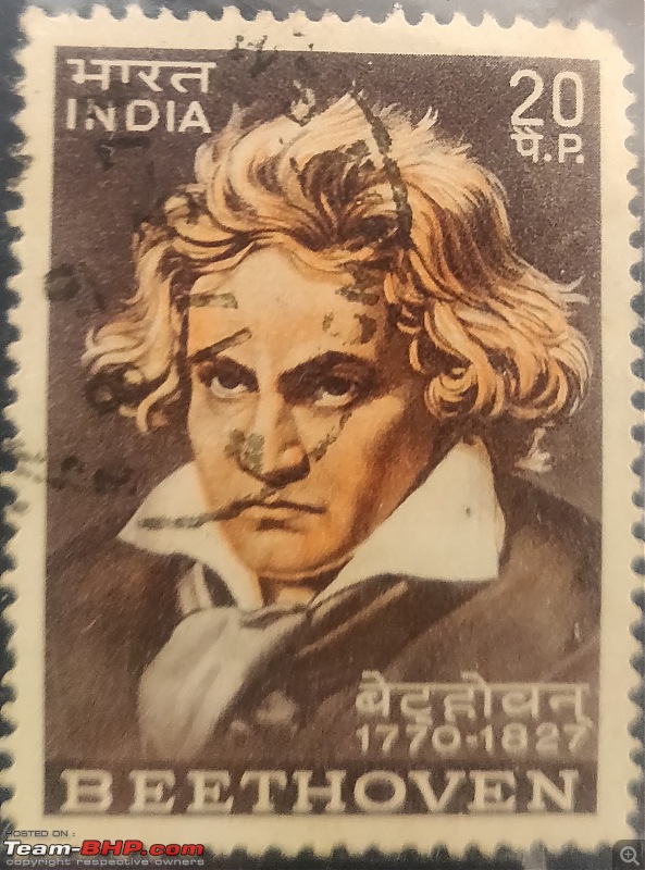 Philately (stamp collections) - A hobby lost in the age of e-mails & instant messaging-india-beethoven.jpg