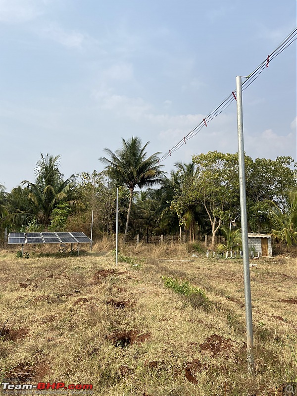 Solar Power for Irrigation and Electricity at Farm-wire-through-posts.jpg