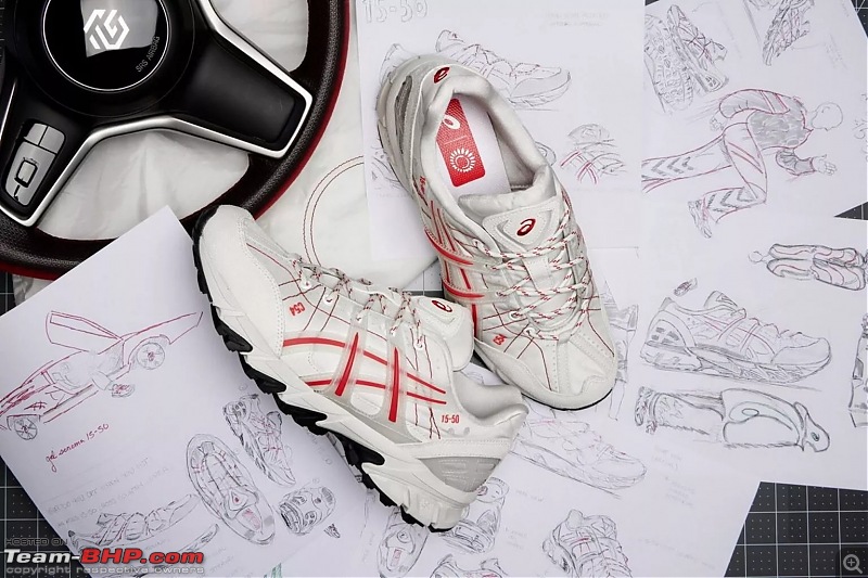 Used airbag fabric recycled & used in manufacturing sports shoes by Asics-recycledairbagshoes.jpg